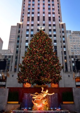 New York - Rockefeller Center Noel ağacı Noel