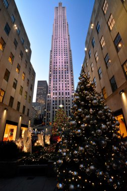 New York - Rockefeller Center Noel ağacı Noel