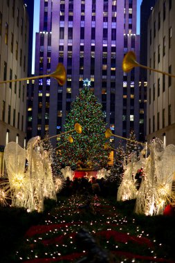 New York - Rockefeller Center Noel ağacı Noel