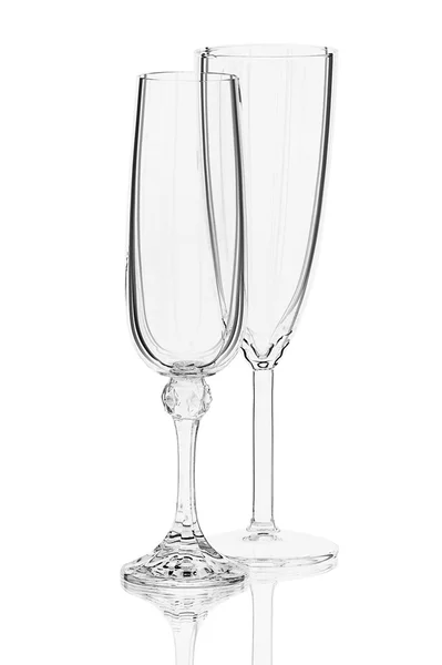 Two glasses of wine on a white background — Stock Photo, Image