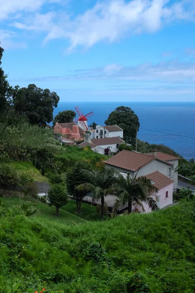 Vue Village Sur Une Côte Île Sao Miguel Açores — Photo