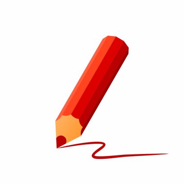 Kırmızı kalem çizim