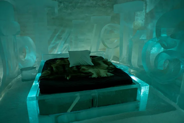 스웨덴 Jukkasjarvi 2020 Jukkasjarvi Icehotel 아름다운 스위트룸과 스웨덴 라플란드의 — 스톡 사진