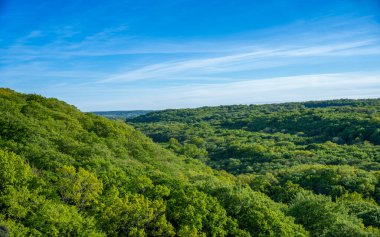 Stenshuvud National Park Overlooking Lush forests nature with High Biodiversity and mountain landscape in Osterlen Skane, South Sweden. 