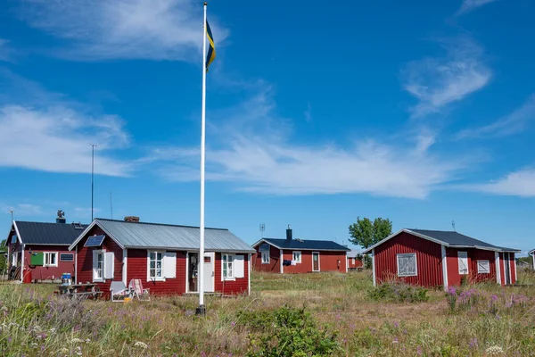 瑞典Norrbotten县Haparanda群岛国家公园的Sandskar岛 岛上有一个小的田园诗般的海洋渔业定居点 — 图库照片