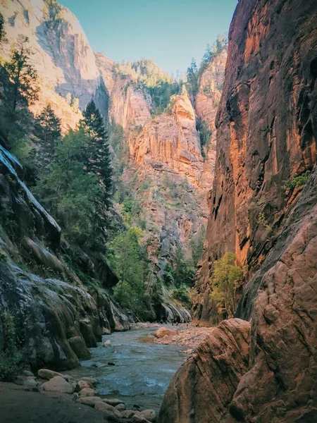 Narrows Trail Zion National Park — Stock Photo, Image