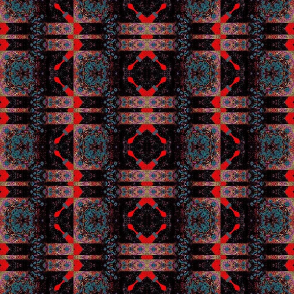 Naadloos Patroon Voor Textielkleding Accessoires Sjaals Stola Interieur Oppervlakken Kaleidoscoop — Stockfoto