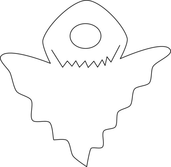 Bir kalıbın clipart ana hatının basit bir vektör çizimi