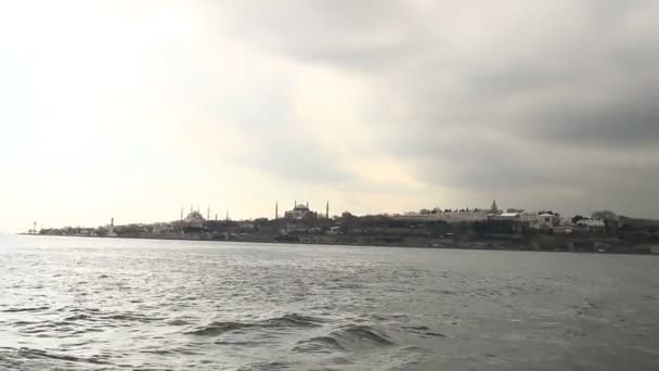 Стамбул и Босфор — стоковое видео