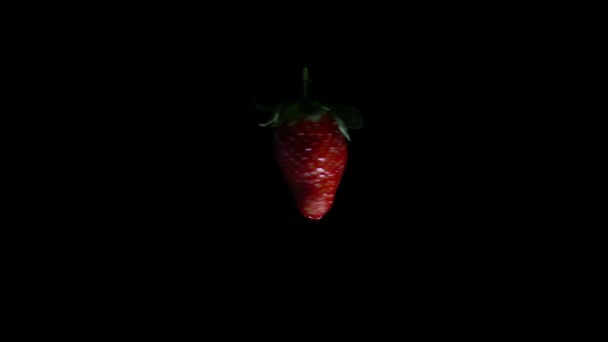 Rotation des fraises dans l'obscurité — Video