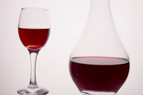 Vino e bicchiere bordeaux — Foto Stock