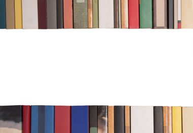 Kitaplar çerçeve ve boş