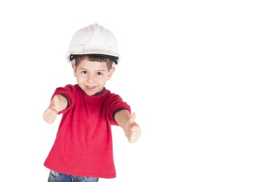 çocuğa iyi işaret göster