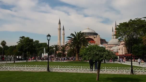 Αγία Σοφία και στη συνοικία sultanahmet square — Αρχείο Βίντεο