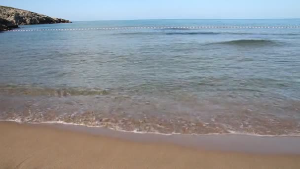 Κύμα και τη θάλασσα στην παραλία — Αρχείο Βίντεο