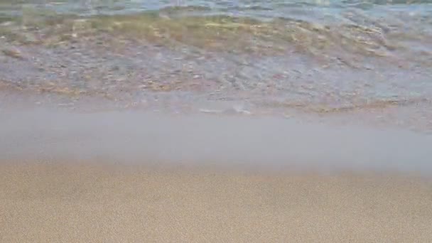 Frauenfüße am Strand — Stockvideo
