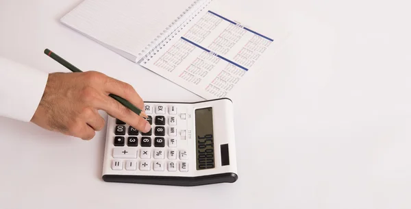 Calculation and calendar — Stock Photo, Image