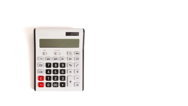 Kalkulator na białym tle biały — Zdjęcie stockowe