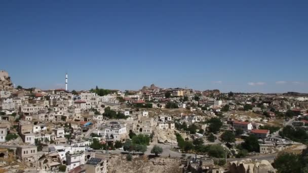 Gamla Uchisar slott på nevsehir — Stockvideo