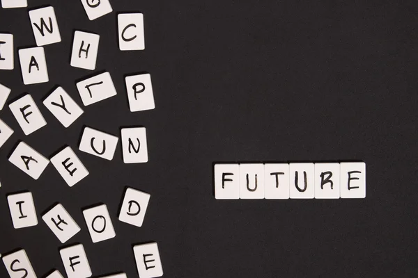 Gelecekteki kavramı ve alfabe — Stok fotoğraf