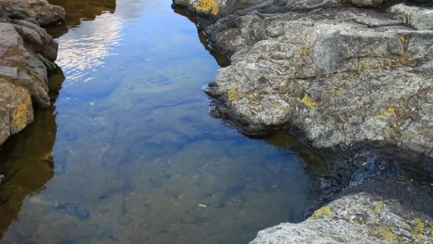 Wasserspiegelung und Himmel — Stockvideo