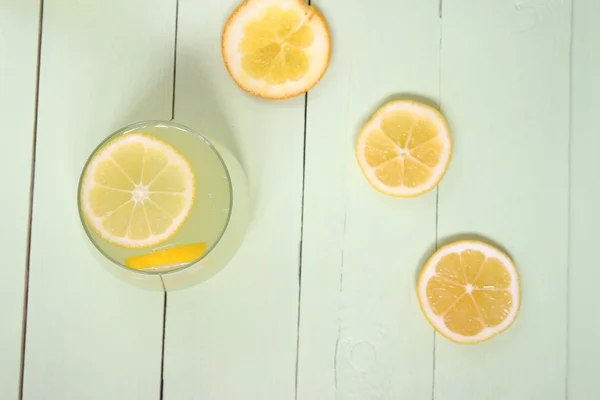 Lemonade glass on table — Stock Photo, Image