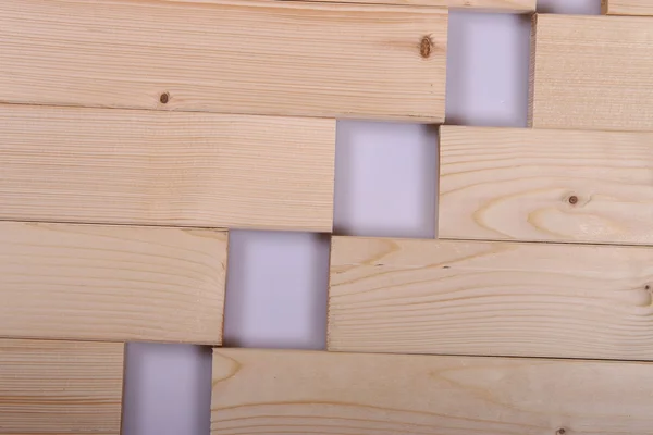 Puzzel hout op tafel — Stockfoto