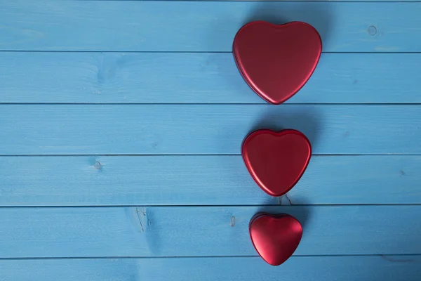 Herz-Ikone und Geschenkbox zum Valentinstag — Stockfoto
