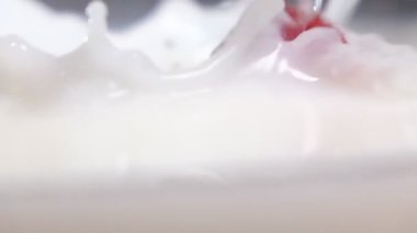 Çilek sütün içine düşer