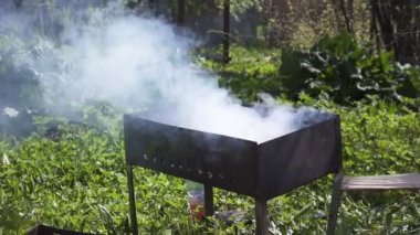 Adam atmak odun mangal içine