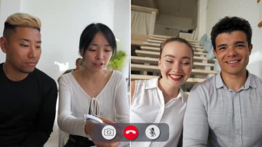 Öğrenciler enerjik bir tartışmaya girişiyor, canlı bir çevrimiçi oturum sırasında fikirleri ve duyguları paylaşıyorlar, coşku ve bağlantı sergiliyorlar..