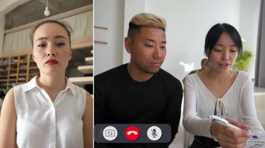 İki öğrenci canlı bir online görüşme yapıyor, notlarını paylaşıyor ve fikirleri tartışıyor. Duyguları konsantrasyondan meraka kayar ve sıcak bir hava yaratır..