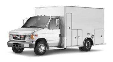 Gerçekçi Kamyon Model Perspektifi Görünümü