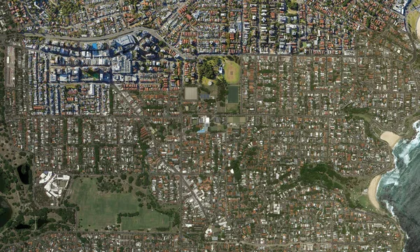 Sidney Üzerinde Uydu Üst Görüntü Dokusu — Stok fotoğraf