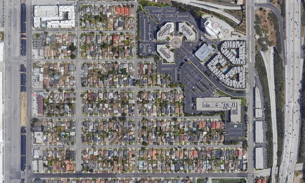 Kaliforniya Üzerinde Uydu Üst Görünüm Dokusu — Stok fotoğraf