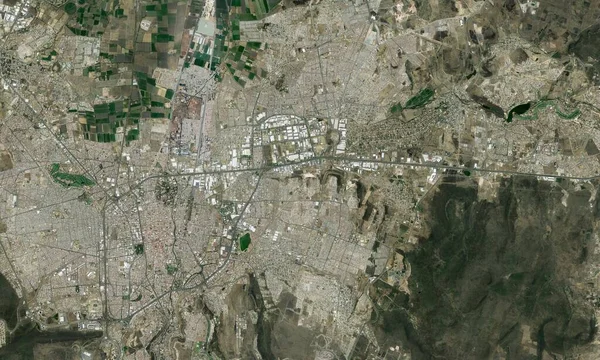 Meksika Üzerinde Uydu Üst Görüntü Dokusu — Stok fotoğraf