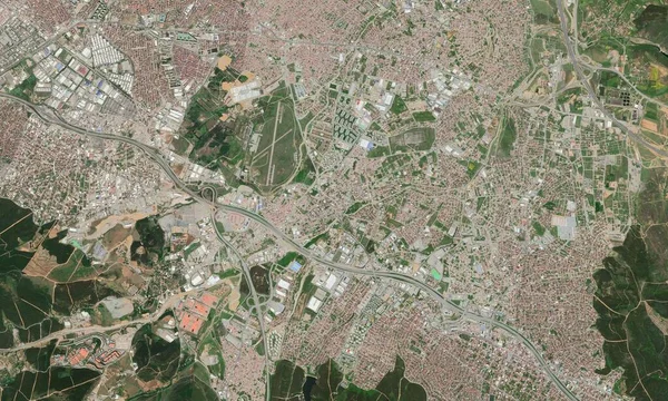 Спутниковый Вид Сверху Текстуры Над Istanbul — стоковое фото