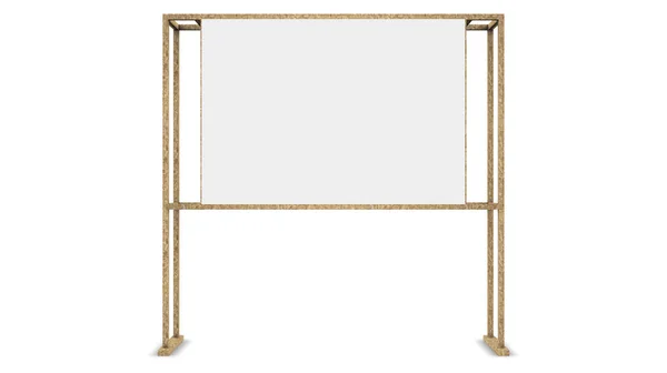 Horizontal Poster Display Wood Frame Mockup — Stock Photo, Image