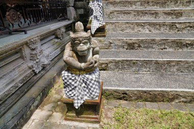  Antik heykeller Pura Gunung Kawi Sebatu Bali, Endonezya tapınağında                        