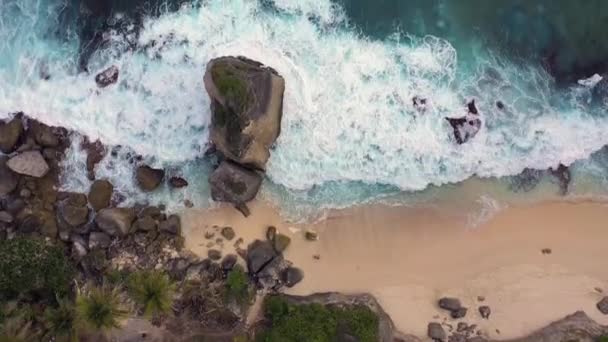 Wildest Most Beautiful Hard Reach Place Diamond Beach Nusa Penida — Stock Video