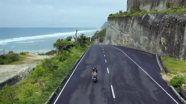 Silnice Vedoucí Jedné Nejkrásnějších Pláží Pláži Bali Melasty — Stock video