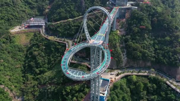 Скляний Міст Хуантенгсії Китаї Також Називається Небесними Воротами Зовнішній Вигляд — стокове відео