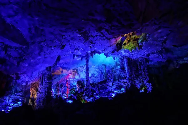 Báječná Jeskyně Flétny Reed Guilinu Čína — Stock fotografie