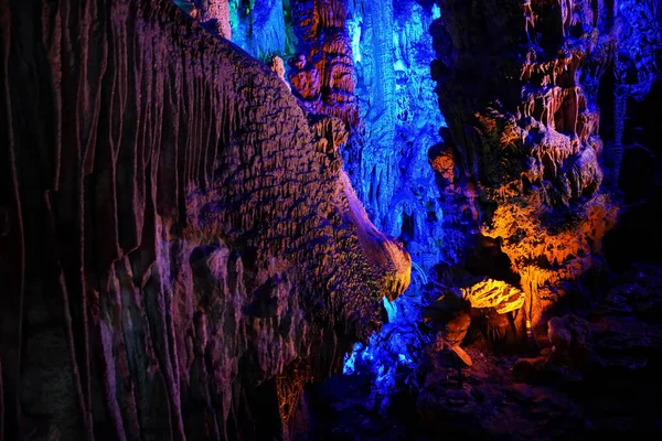 Bajeczna Jaskinia Flet Reed Guilin Chiny — Zdjęcie stockowe