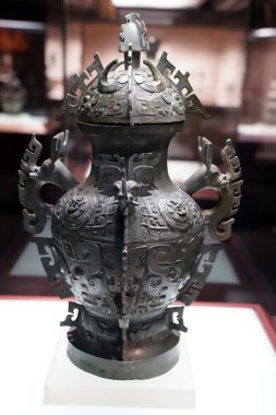 Antik Zhou Hanedanı şarap testisi