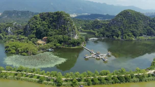 Seven Star Crag Park Qixing Yan Zhaoqing Guangdong Provincie Čína — Stock video