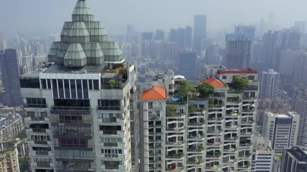 Multi Storey House Green Trees Top Guangzhou China — Stock Video