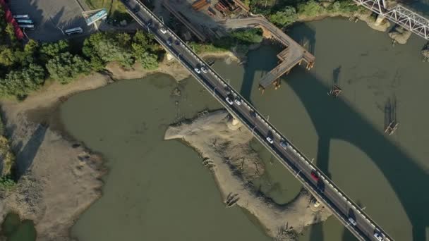 クバン川を渡る橋 クラスノダール — ストック動画