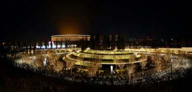 Krasnodar parkının tepesinden manzara. Galitskogo Parkı