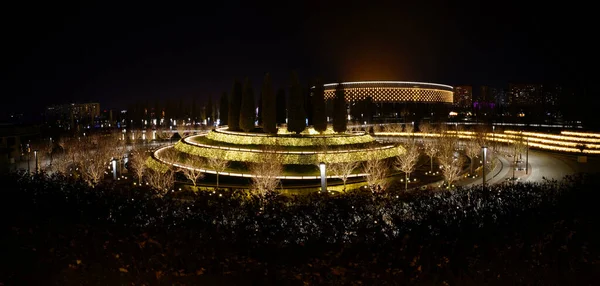Noční Pohled Park Krasnodaru Galitskogo Park — Stock fotografie
